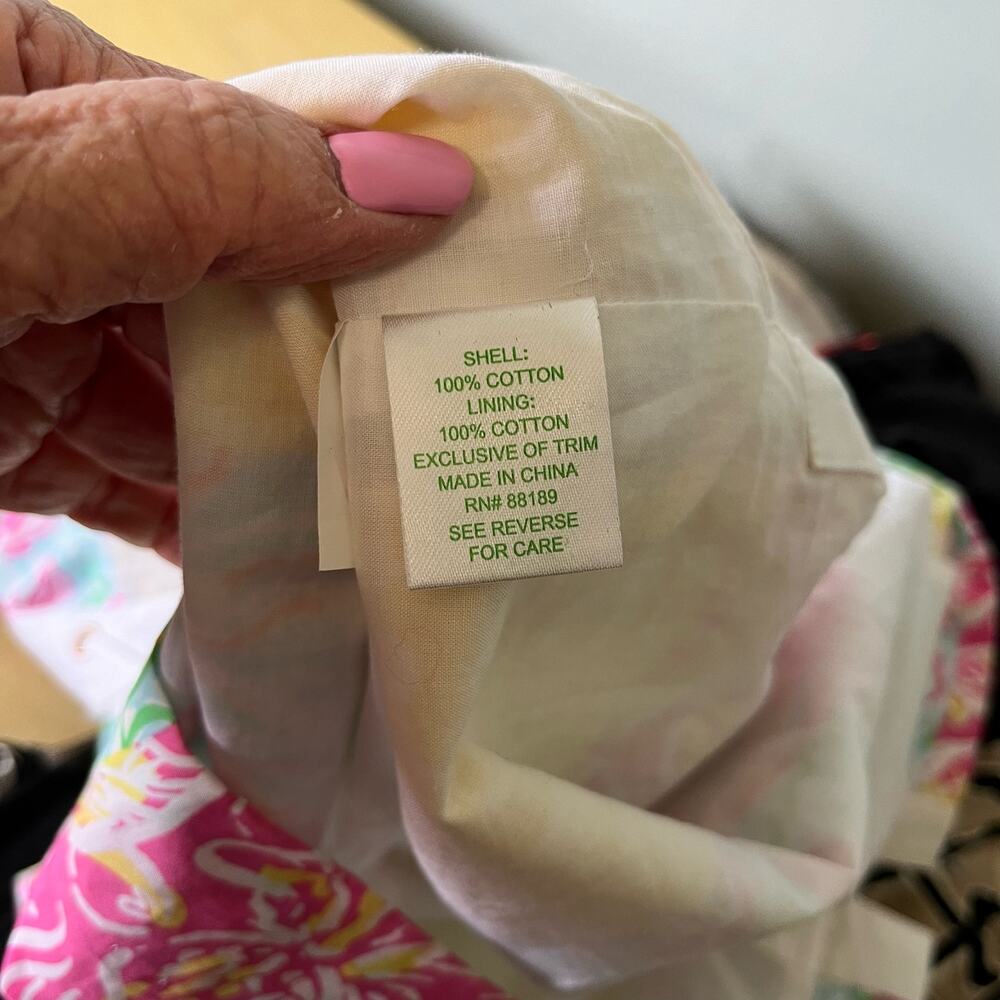 Lilly Pulitzer “Delia” Multicolor Patchwork Tie U… - image 6